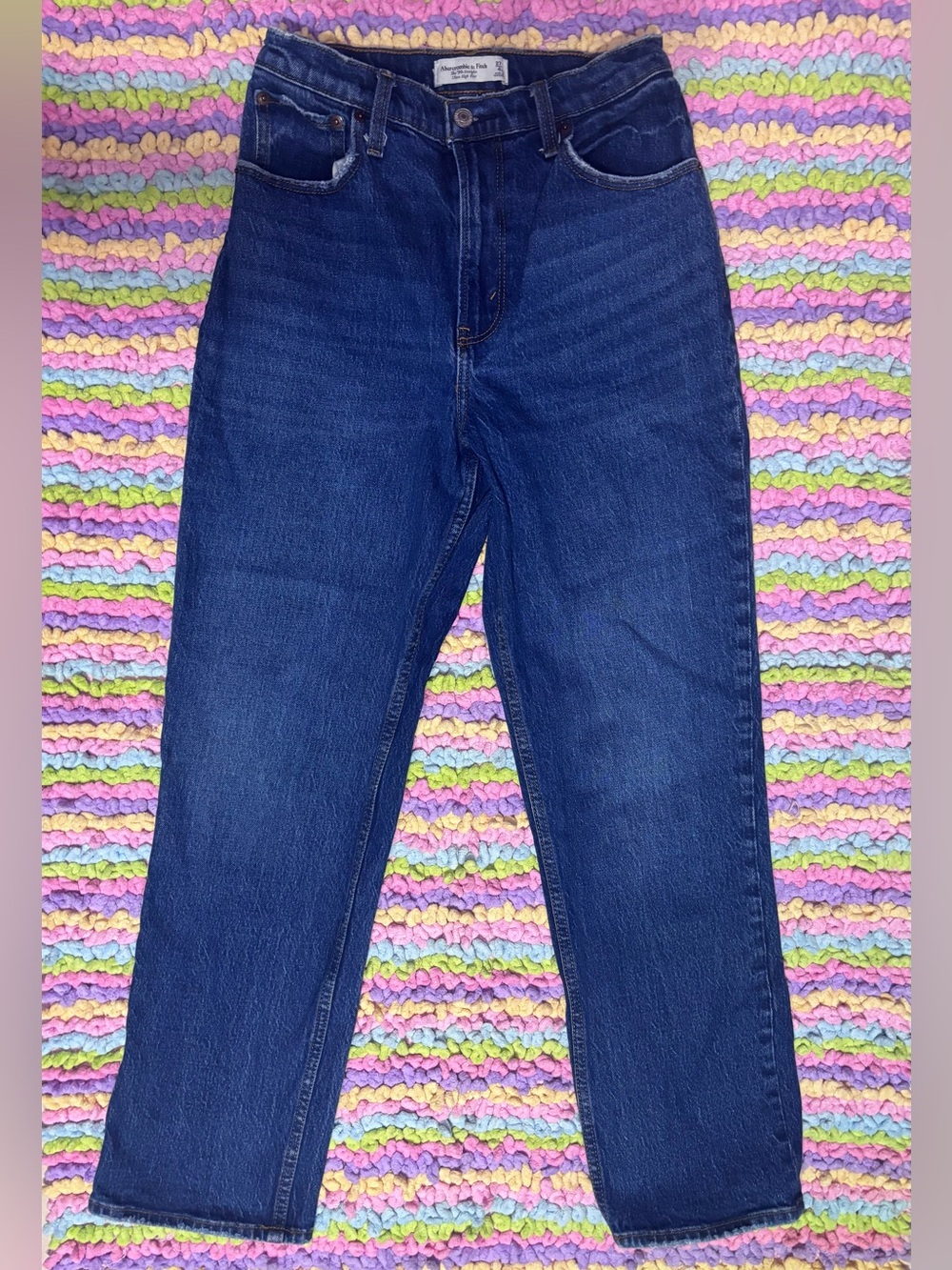 Abercrombie & Fitch Dark Blue Relaxed Jeans